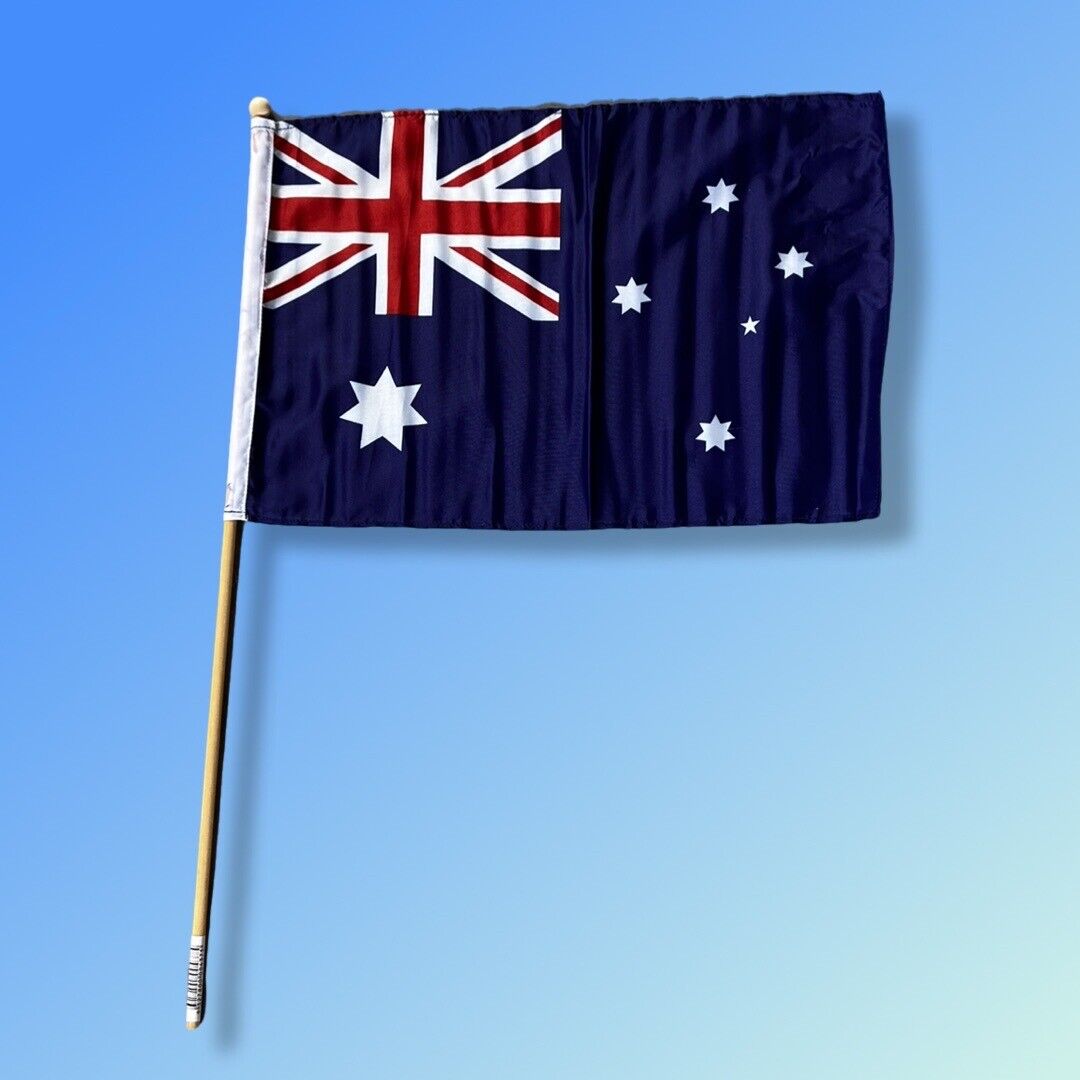 Large Handheld Australian Flag 43cm X 28cm PACK OF FIVE