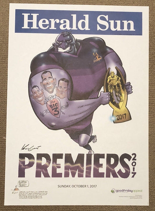 Melbourne Storm NRL Grand Final Poster 2017