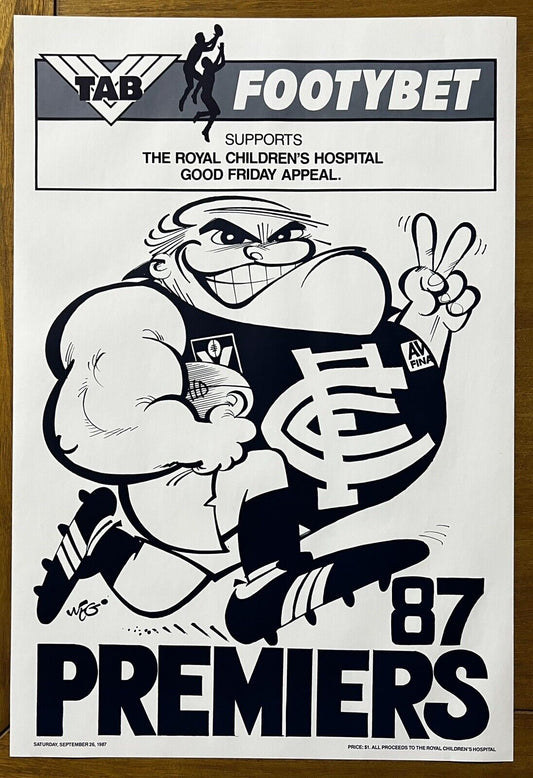 1987 Carlton Blues WEG Premiership Poster