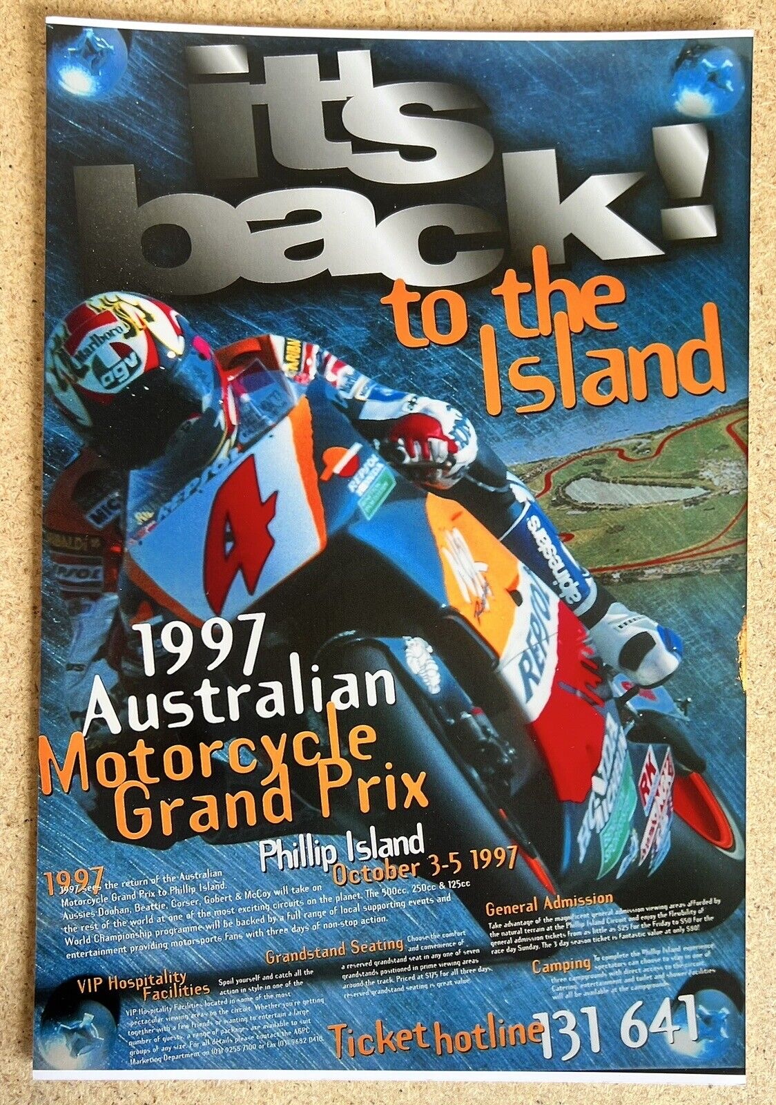 Phillip Island Motorcycle Grand Prix Prints Of Posters 89-90, 97-2000