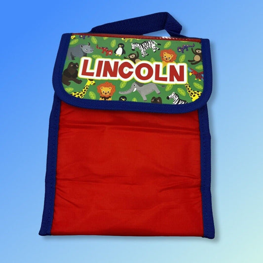 Personalised Kids Lunch Bag Insulated Foldable - LINCOLN