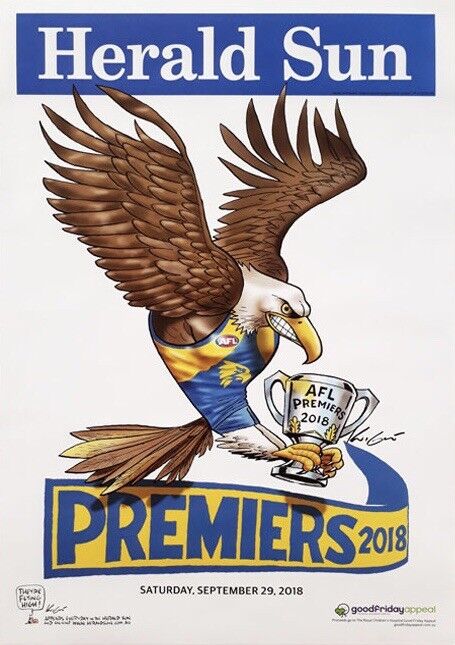 2018 AFL Grand Final Premiers Poster West Coast Eagles Knight