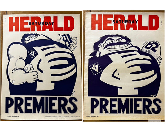 1981 & 1982 Carlton Blues WEG Premiership Posters