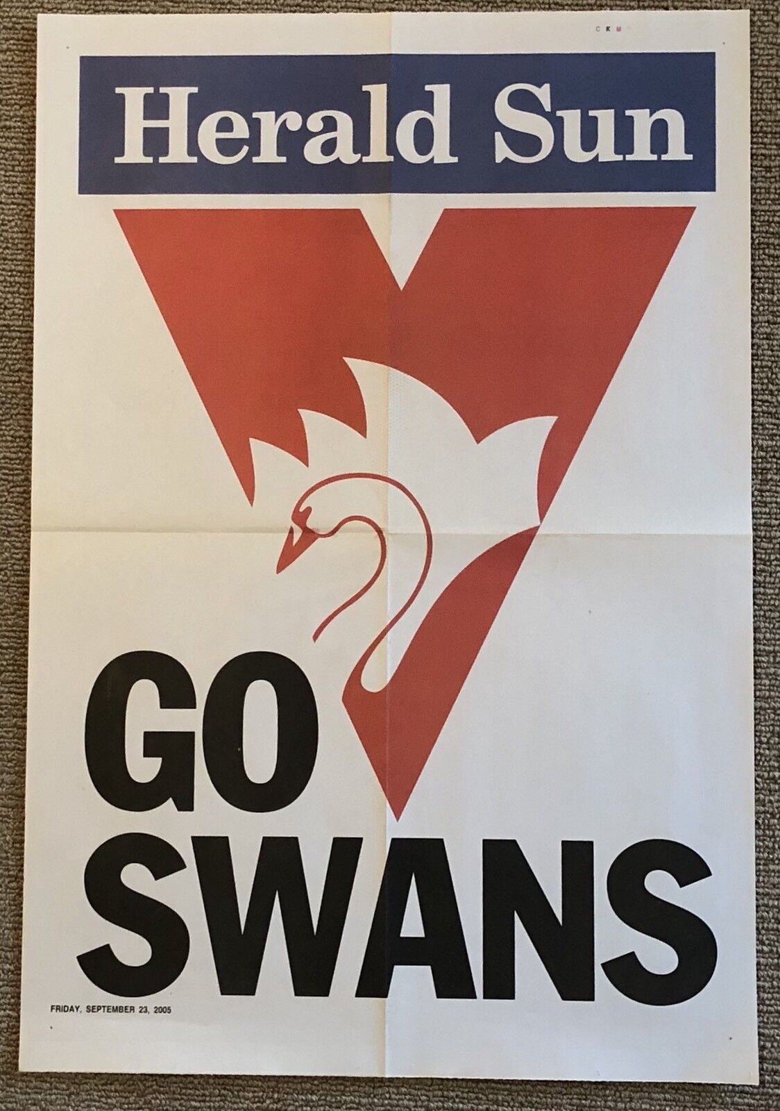 Sydney Swans WEG / Knight Premiers Poster 2005 Swanderful, 2012 & 2 X Supporters