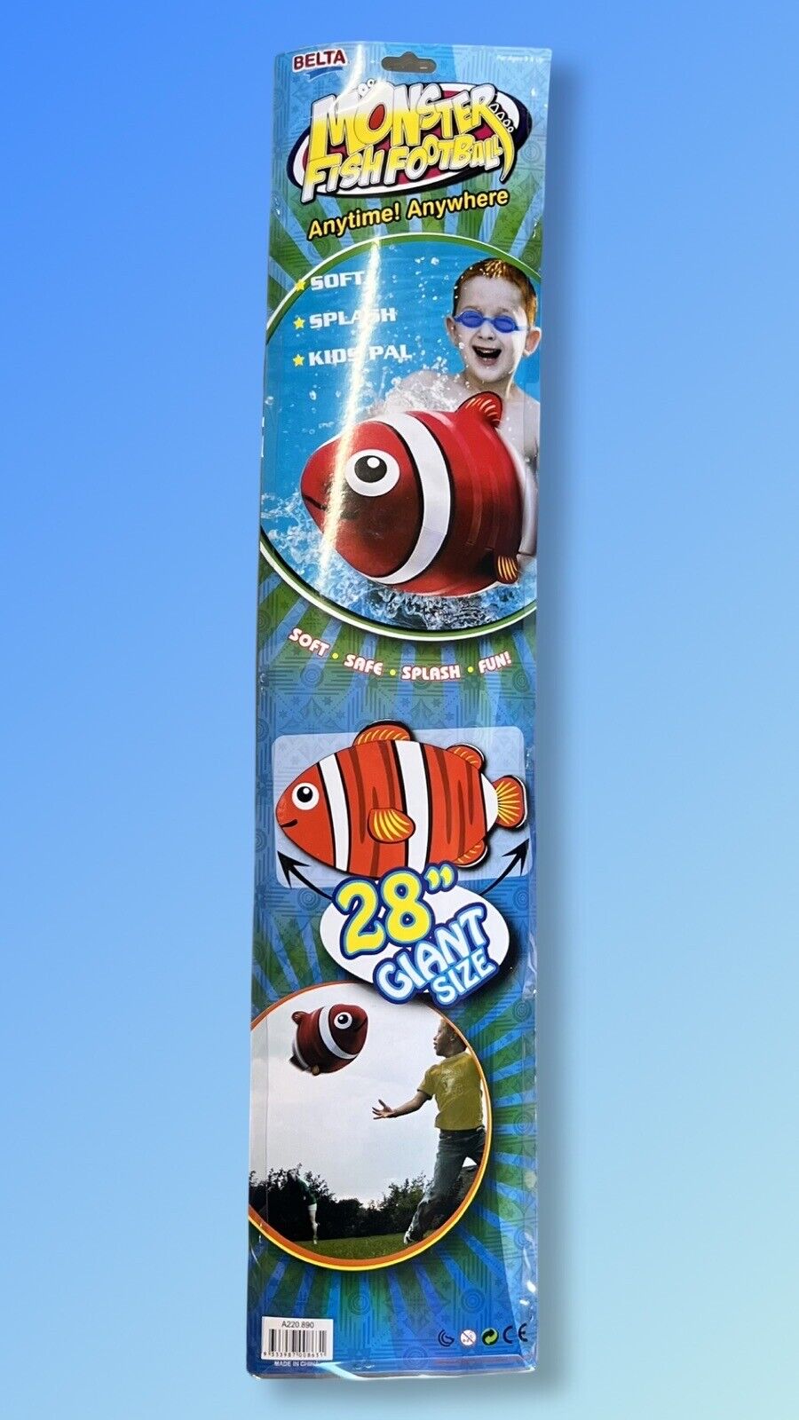 Monster Fish Football Water Play Pool Beach - RED