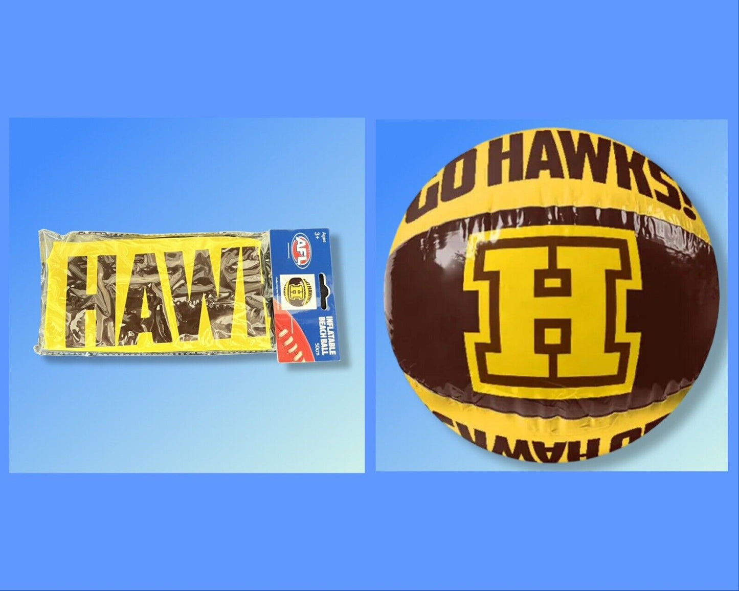 AFL Hawthorn Football Club Inflatable Beach Ball Pool Toy