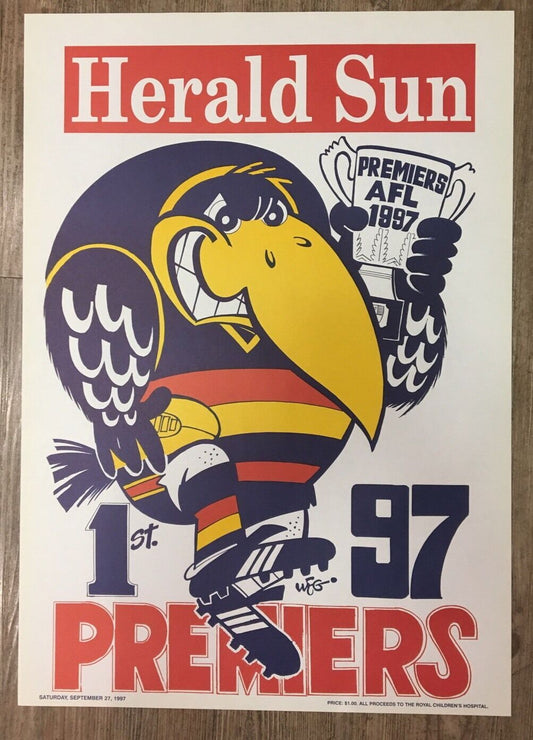 1997 Adelaide Crows Premiership Poster WEG