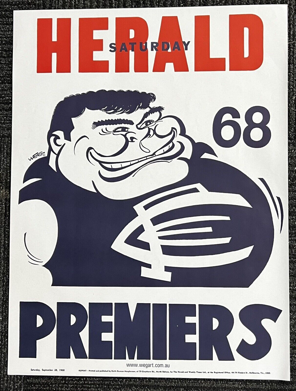 1968 Carton Blues Premiers Poster REPRINT