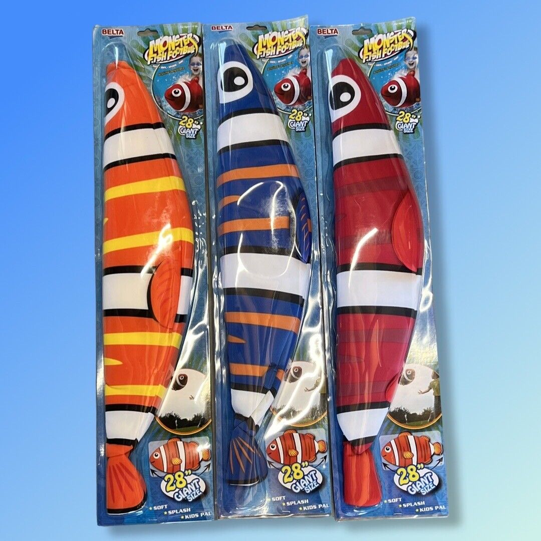 Monster Fish Football Water Play Pool Beach - RED