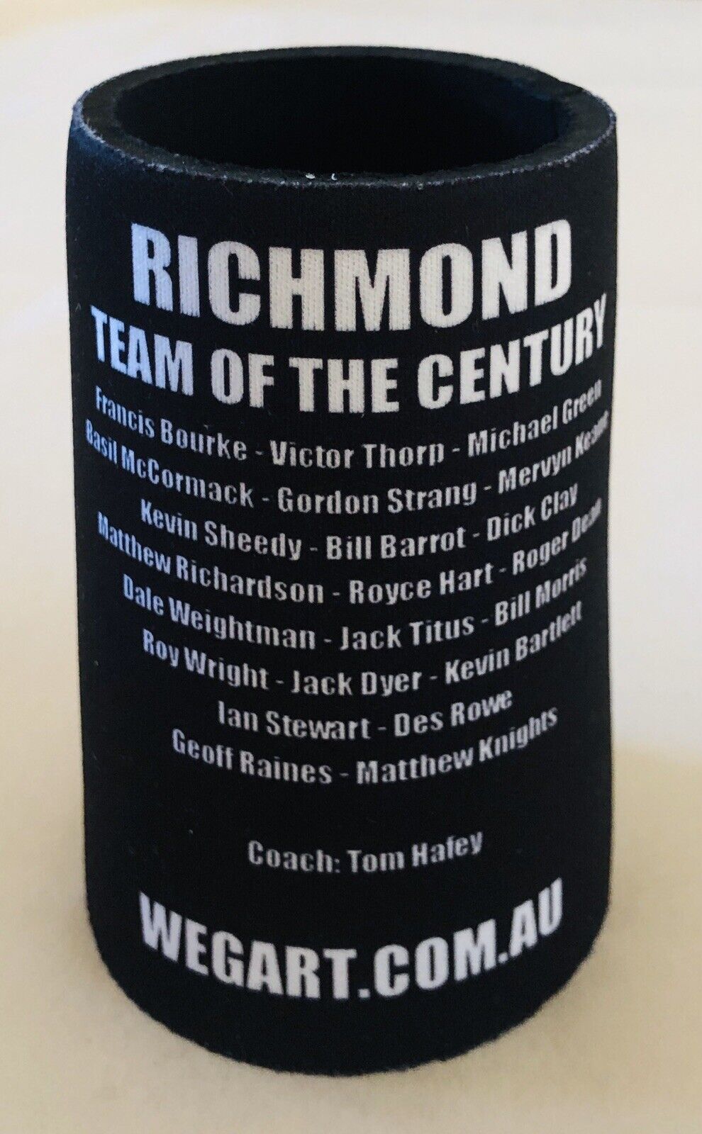 Retro Team Of The Century Richmond Tigers AFL Stubby Holder WEG Wegart