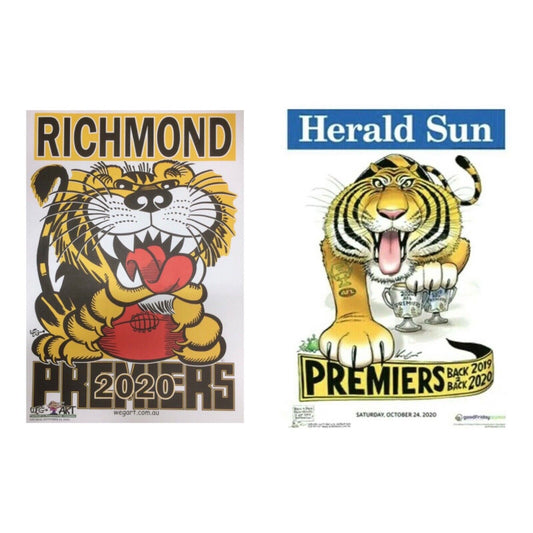 2020 Richmond Tigers Wegart And Knight WEG Premiership Posters