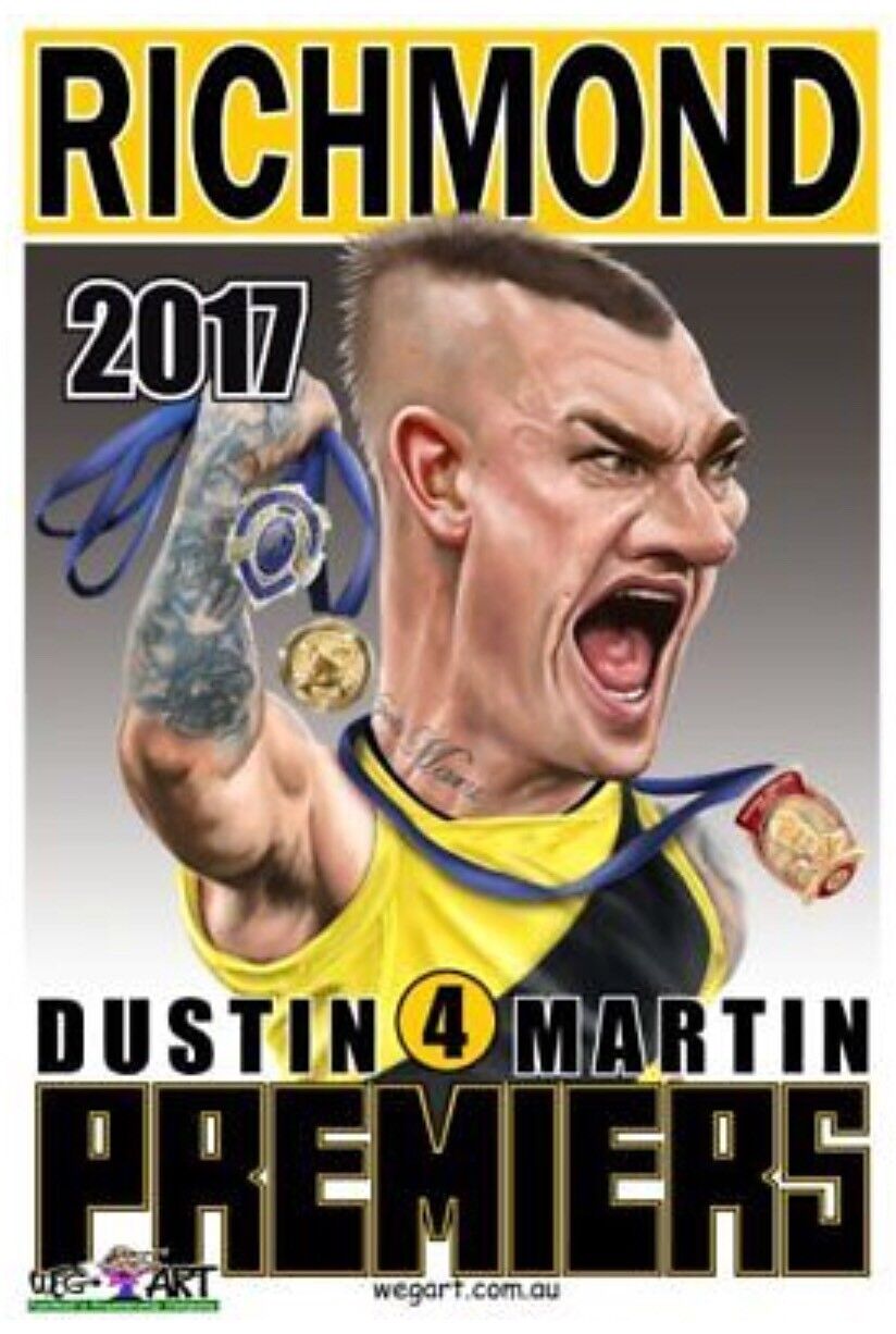 Dustin Martin Premiership, Brownlow, Norm Smith Weg Art  Poster FREE DELIVERY