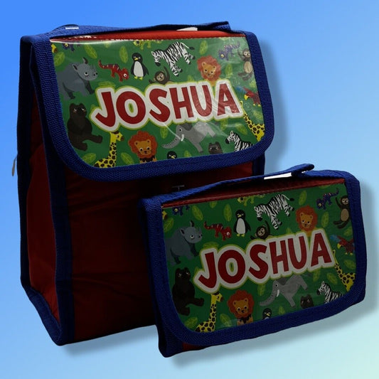 Personalised Kids Lunch Bag Insulated Foldable - JOSHUA