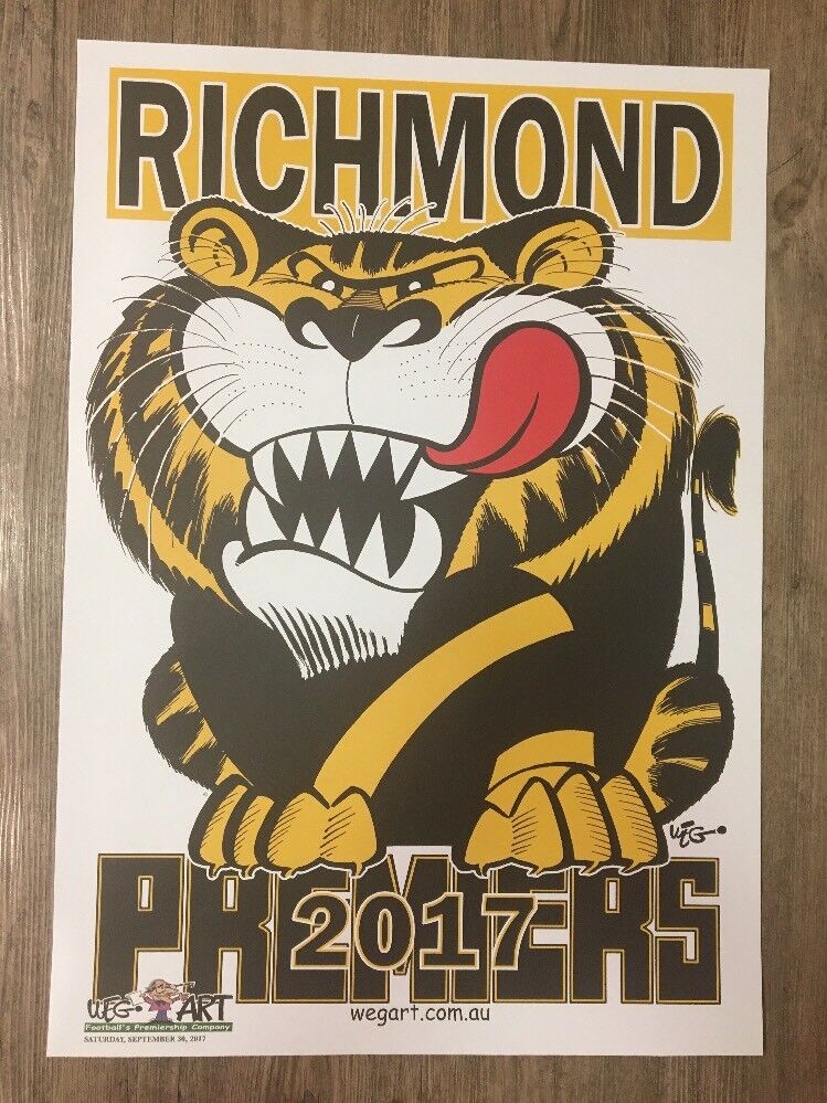 2017 Richmond Tigers Premiers Posters WEG KNIGHT