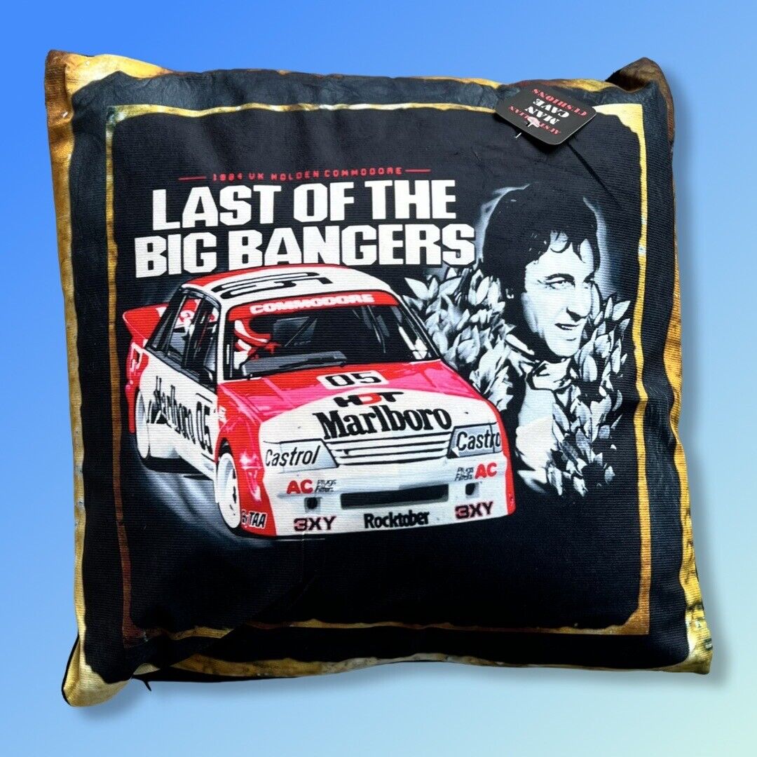 Australian Man Cave CUSHION Mancave Shed 40x40cm - Peter Brock Marlboro