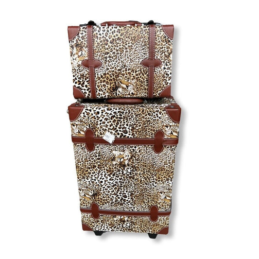 Animal Print Suitcase 2 Piece Set