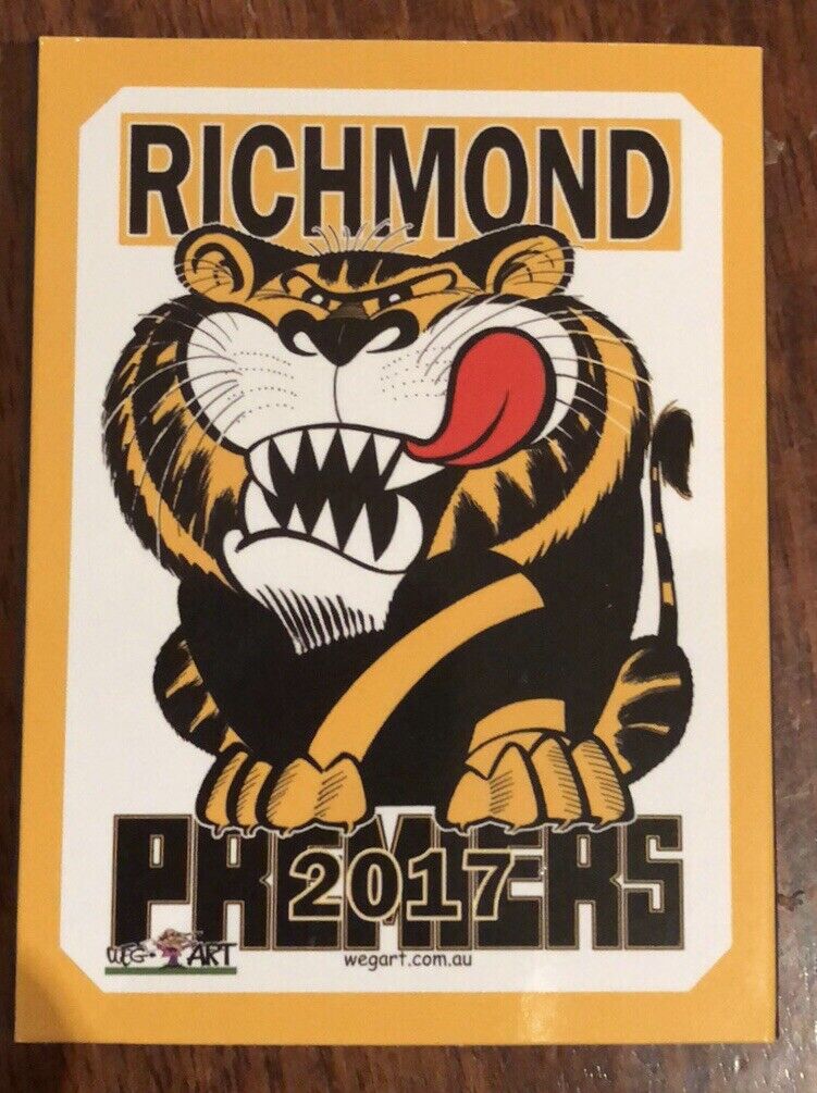 2017 Richmond Tigers WEGART collector cards