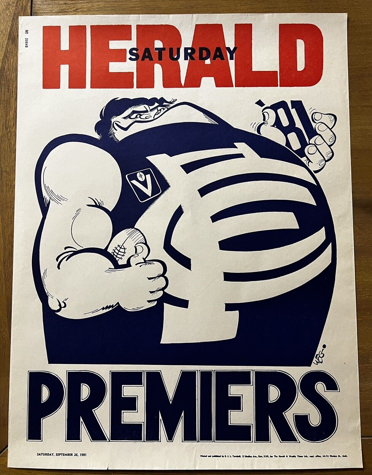 1981 & 1982 Carlton Blues WEG Premiership Posters