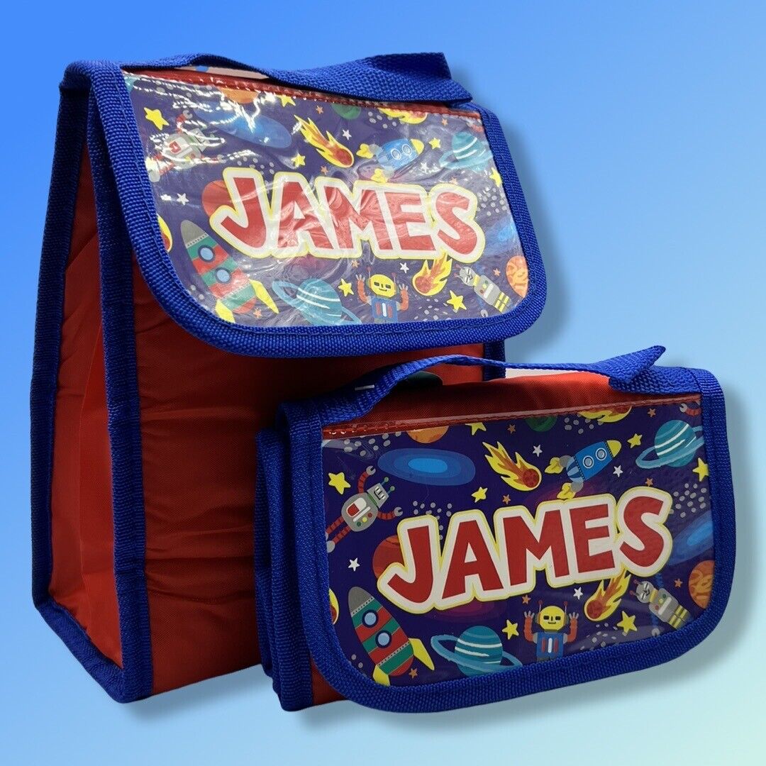 Personalised Kids Lunch Bag Insulated Foldable - JAMES