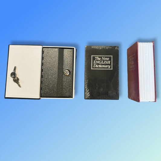 Dictionary Book Secret Safe Lock Box -  BLACK