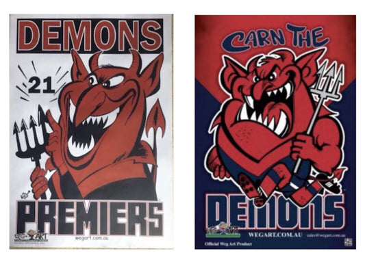 2021 MELBOURNE DEMONS WEG AFL PREMIERSHIP POSTER + BONUS