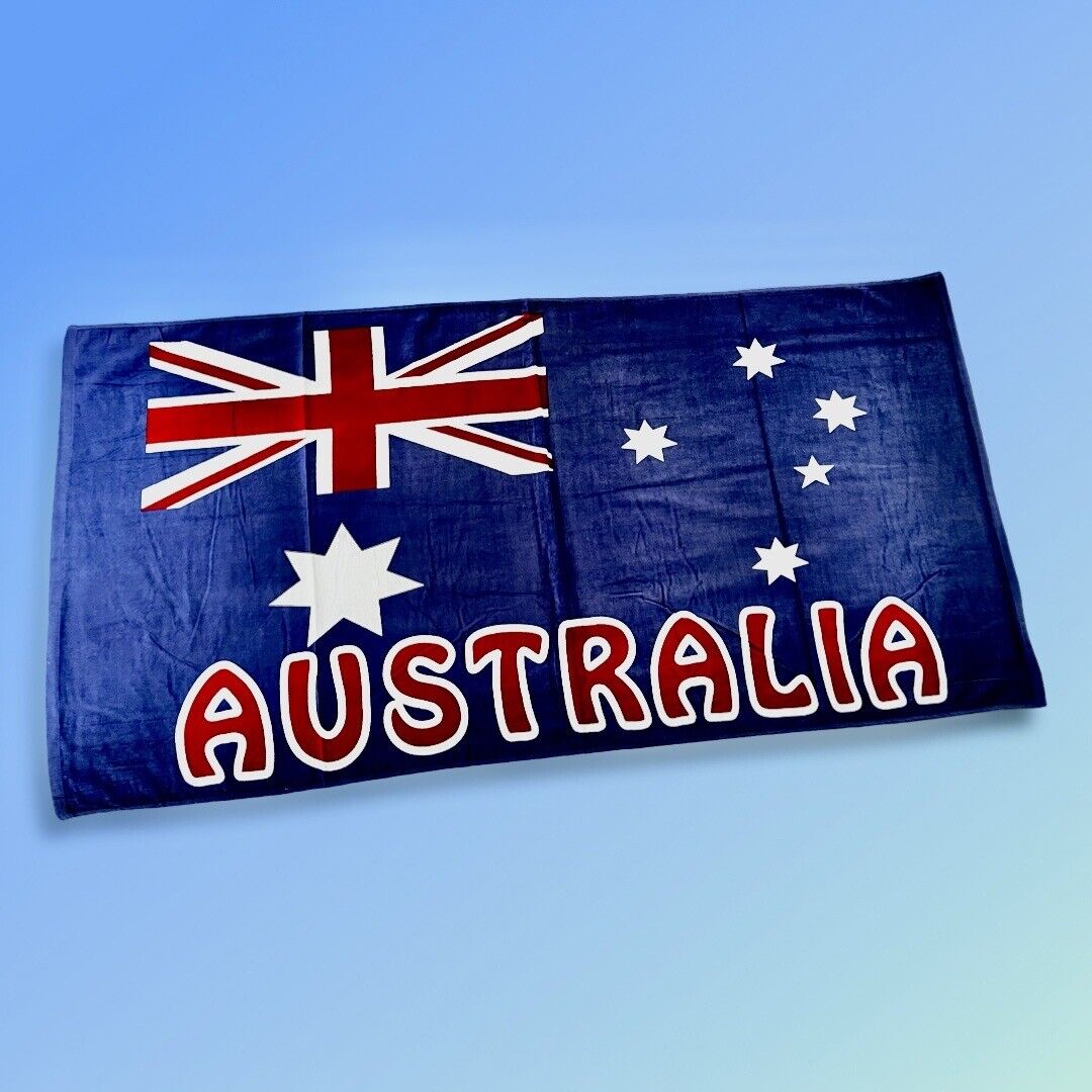 AUSTRALIA FLAG BEACH TOWEL Souvenir Australia Day 150cm x 75cm New