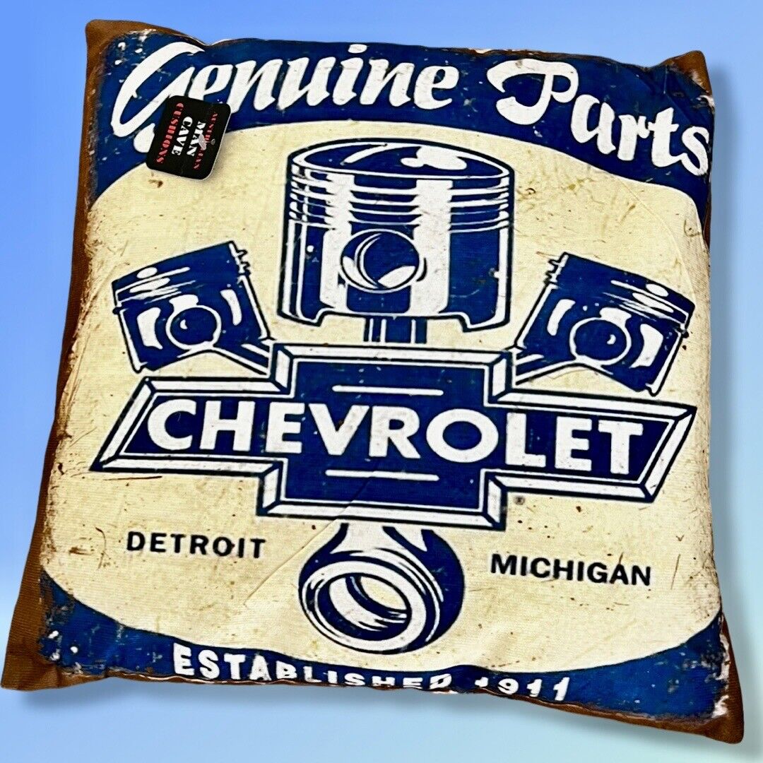 Australian Man Cave CUSHION Mancave Shed 40x40cm - Chevrolet