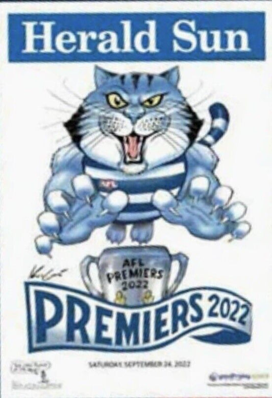 2022 AFL Premiership Poster Geelong Cats Knight/WEG